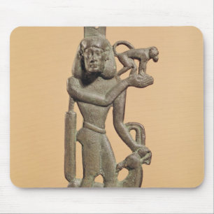 Zahl eines Mannes, der einen Affen hält Mousepad