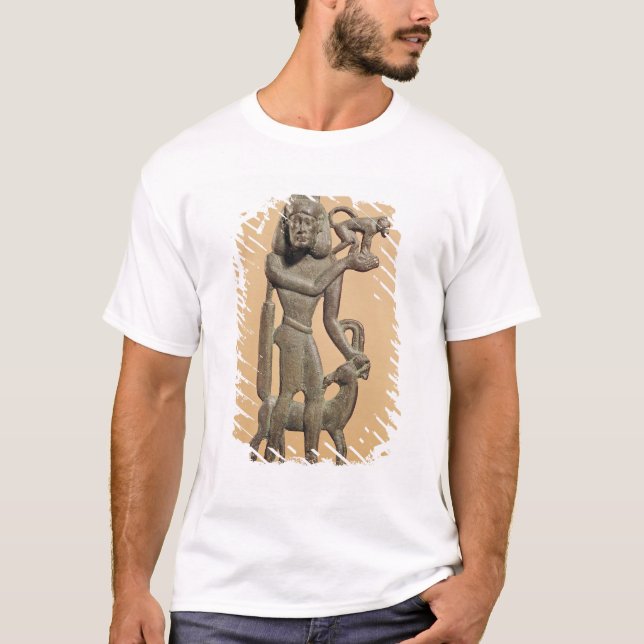 Zahl eines Mannes, der einen Affen hält T-Shirt (Vorderseite)