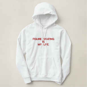 ZAHL SKATEN IST MEIN LEBEN-DAMEN-PULLOVERHOODIE BESTICKTER HOODIE