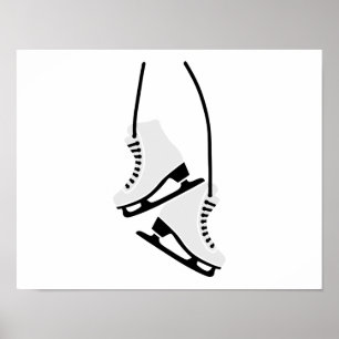 Zahl Skaten-Skate Poster