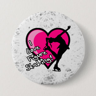 Zahl Skatenknopf der Liebe I, auf Eis Button