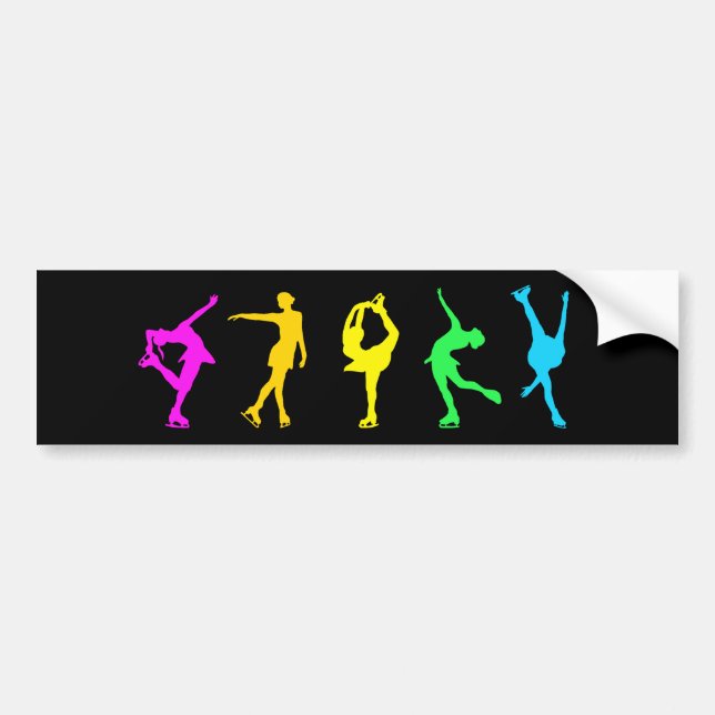 Zahl Skater-Neonpastellregenbogen Autoaufkleber (Vorne)