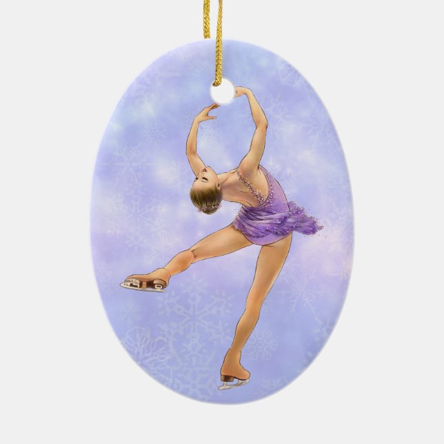 Zahl Skater-Verzierung Keramikornament (Hinten)