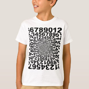 Zahl-Turbulenz, Strudel zählend, Mathe T-Shirt