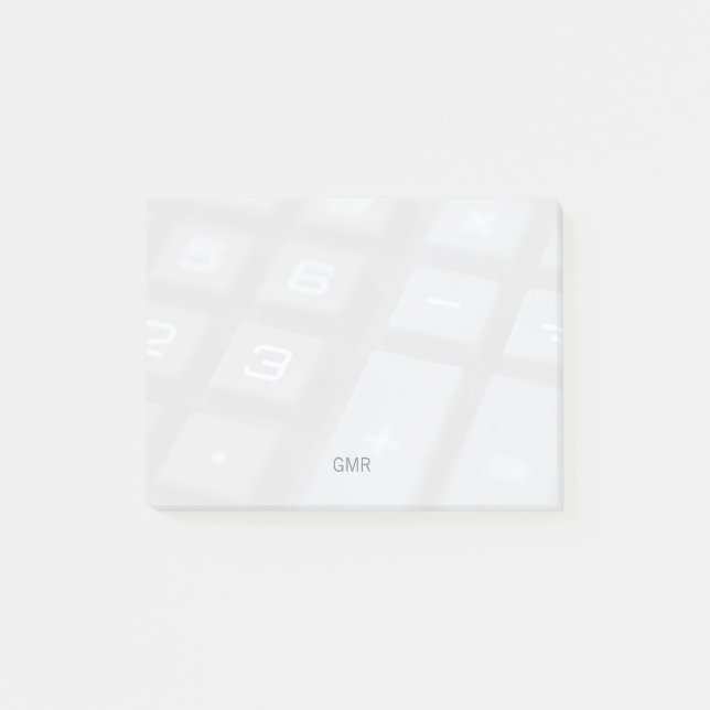 Zahl- und Symbolschlüssel verblassen Post-it Klebezettel (Vorderseite)