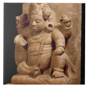 Zahl von Siva als Vamana, Mansar Maharashtra (Rot Fliese