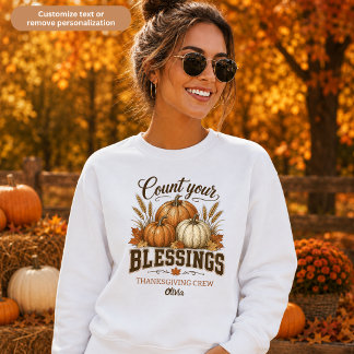 Zähle Deine Segnungen Thanksgiving-Crew Damen Sweatshirt