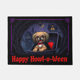 Zähle Pekingese Happy Howl-o-ween Fußmatte