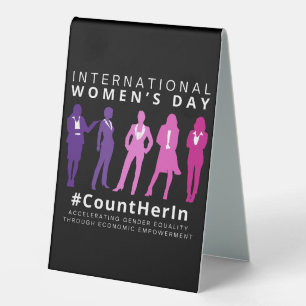 Zähle sie am Internationalen Frauentag Tischaufsteller