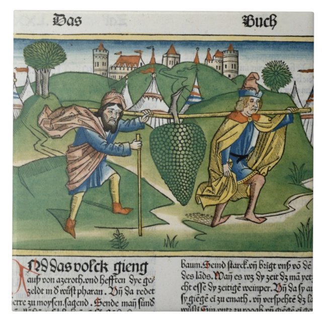 Zahlen 13 23 die Trauben von Eschol, vom 'Nure Fliese (Vorderseite)