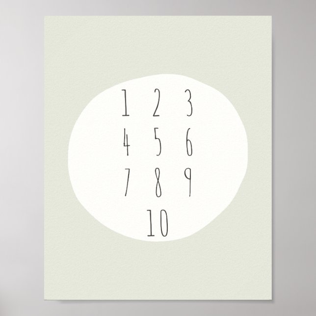Zahlen 1-10. Zählen. Poster & Prints (Vorne)