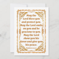 Zahlen 6:24-26 Flat Dankeschön Karte