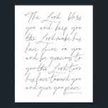 Zahlen 6:24-26 Script Poster<br><div class="desc">Der Herr segne dich und behalte dir,  der Herr soll dir sein Gesicht scheinen lassen ...  -Nummern 6:24-26 Script</div>