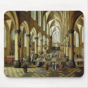 Zahlen erfasst in einem Kirchen-Innenraum Mousepad