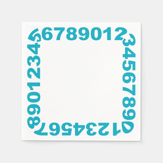 Zahlen Frame Napkins Serviette (Vorderseite)