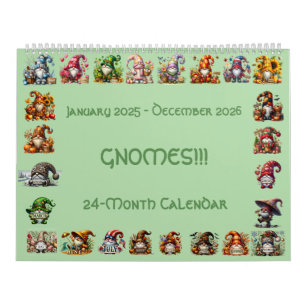 Zahlen in Hats 2025-2026 24-Monats-Kalender Kalender