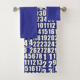 Zahlen Kids Blue Badhandtuch Set