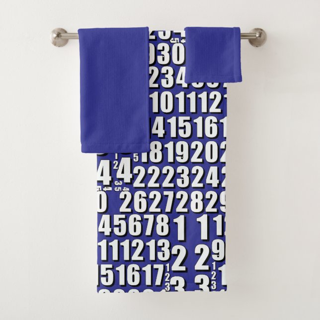 Zahlen Kids Blue Badhandtuch Set (Insitu)