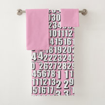 Zahlen Kinder rosa