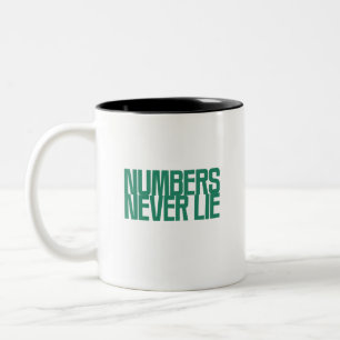 Zahlen lügen nie Data Truth Seeker Design Zweifarbige Tasse