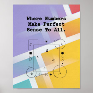 Zahlen machen Sinn Mathe für jedermann Klarheit Poster