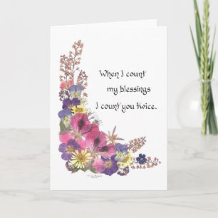 Zählen meiner Segnungen Dankeskarte