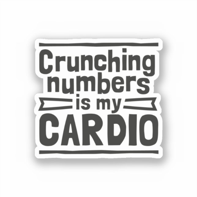 Zahlen schneiden ist mein Cardio Aufkleber (Vorderseite)