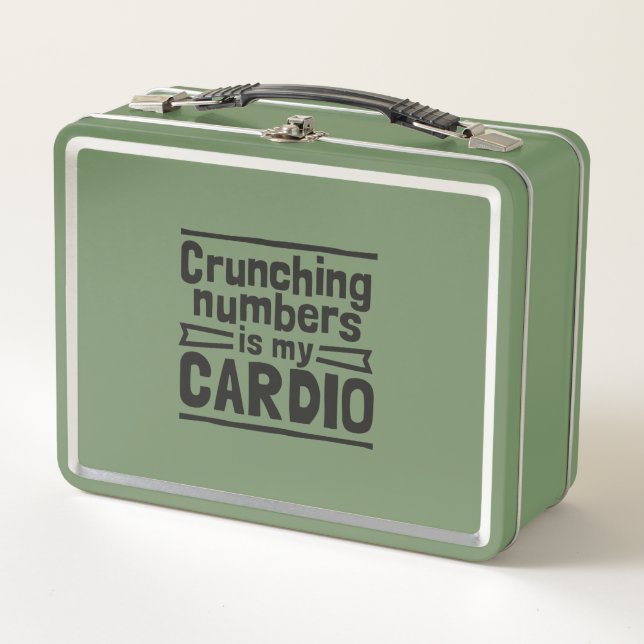 Zahlen schneiden ist mein Cardio Metall Brotdose (Vorderseite)