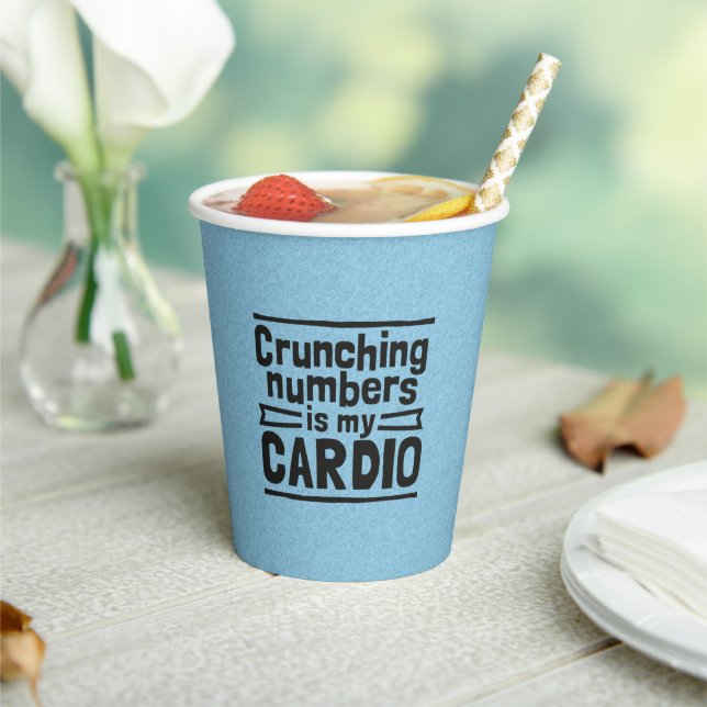 Zahlen schneiden ist mein Cardio Pappbecher (In Situ)