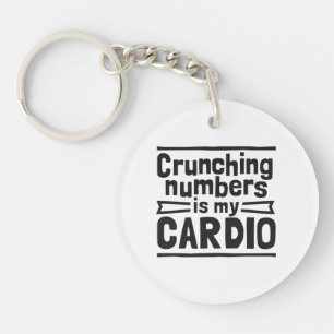 Zahlen schneiden ist mein Cardio Schlüsselanhänger
