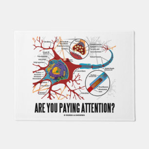 Zahlen Sie Aufmerksamkeit? Neuron-Synapse-Spaß Fußmatte