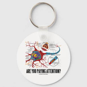 Zahlen Sie Aufmerksamkeit? (Neuron-Synapse-Spaß) Schlüsselanhänger