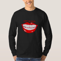Zählen Sie das Lächeln der roten Lippen