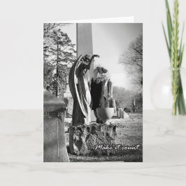 Zählen Sie den Engel der Todesgrußkarte wieder. Karte