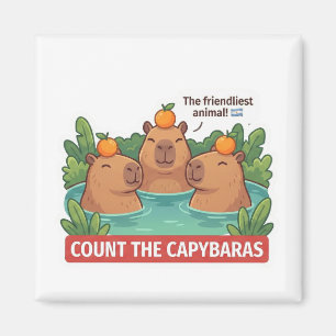 Zählen Sie die Capybaras Animal World Quest für Kl Magnet