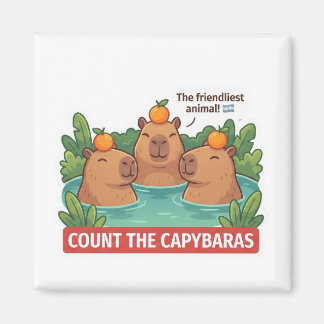 Zählen Sie die Capybaras Animal World Quest für Kl Magnet