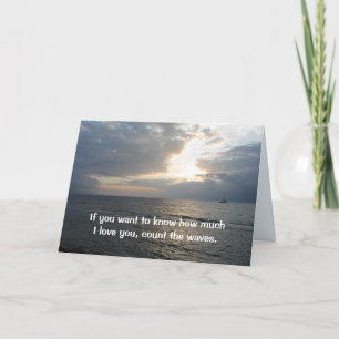 Zählen Sie die Waves I Liebe You Card Karte