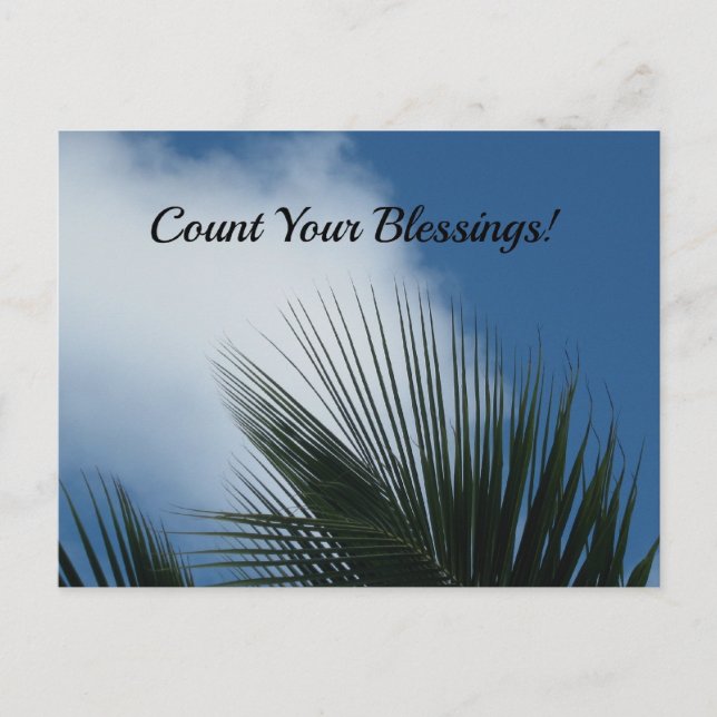 Zählen Sie Ihre Segnungen Postkarte (Vorderseite)
