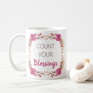 Zählen Sie Ihren Blumen-Erntedank im Herbst Kaffeetasse