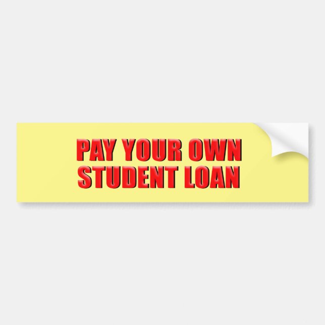 ZAHLEN SIE IHREN EIGENEN STUDENTKREIS AUTOAUFKLEBER (Vorne)