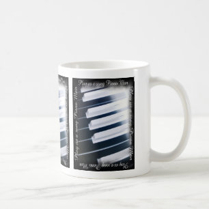 Zahlen Sie uns a-Lied Klavier-Mann-Tasse Kaffeetasse