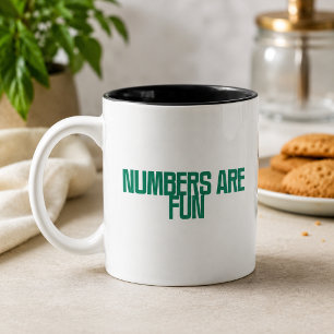 Zahlen sind Spaß   Spielerei Mathematik & Daten De Zweifarbige Tasse