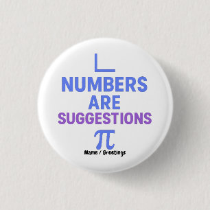 Zahlen sind Vorschläge Blau Lila Minimal Mathe Button