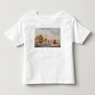 Zahlen Skaten in einer Winter-Landschaft Kleinkind T-shirt