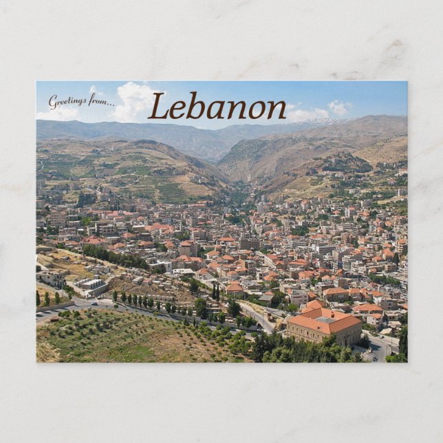 Zahlenlinie Libanon Postkarte (Vorderseite)