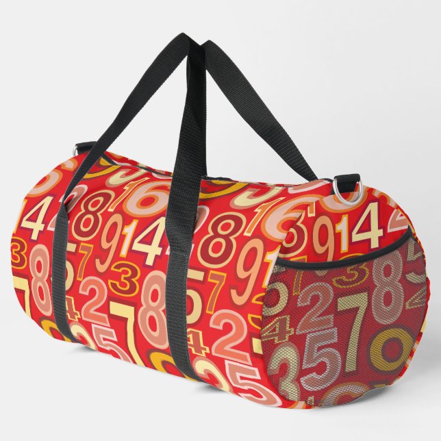 Zahlenmuster Duffle Bag (Rechte Ecke)