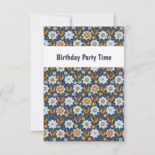 Zahlenmuster Einladung zum Geburtstag