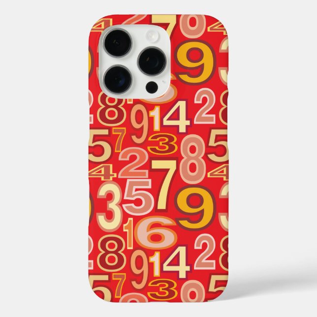 Zahlenmuster iPhone 16 Pro Hülle (Rückseite)