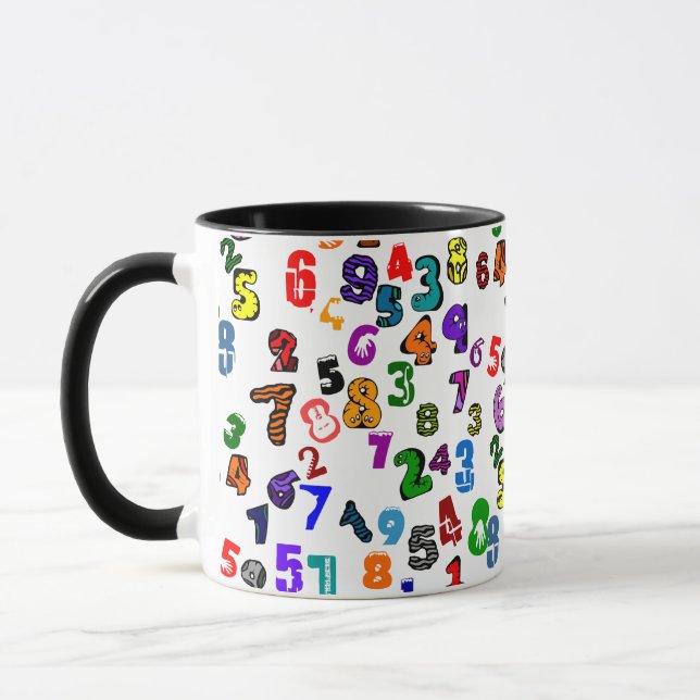 Zahlenmuster Tasse (Links)