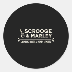 Zählhaus von Scrooge und Marley Ens  Runder Aufkleber